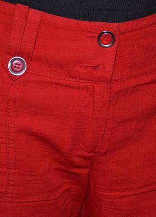 Шикарные яркие красные брюки класические червоні натуральні прямі lady bird5 фото