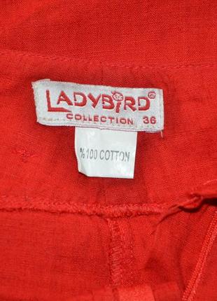 Шикарные яркие красные брюки класические червоні натуральні прямі lady bird10 фото