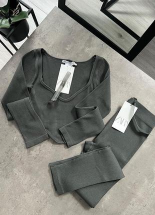 Класний топ в рубчик zara4 фото