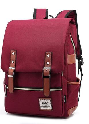 Міський рюкзак wenjie r020 для ноутбука до 16" об'єм 22 л черв...