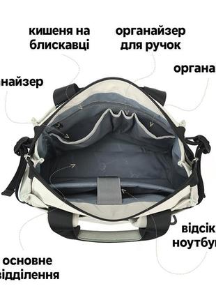 Міська сумка-рюкзак tigernu t-s8651 для ноутбука 14" об'єм 11,...3 фото
