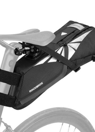 Велосипедна сумка підсідельна телескопічна rockbros c38 чорний
