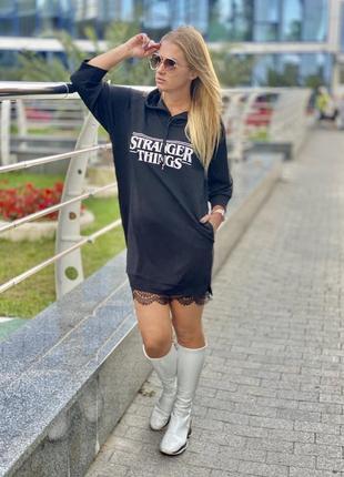 Теплое платье туника италия люкс качества