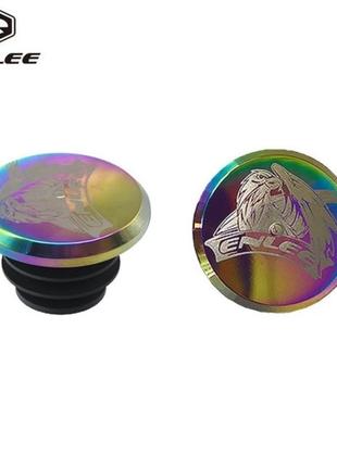 Заглушки руля enlee bd-50 oil slick aluminium end plugs (баренди)