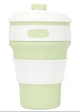 Стакан раскладной силиконовый 350ml collapsible coffee cup2 фото