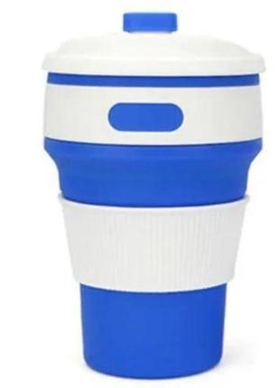 Стакан раскладной силиконовый 350ml collapsible coffee cup4 фото