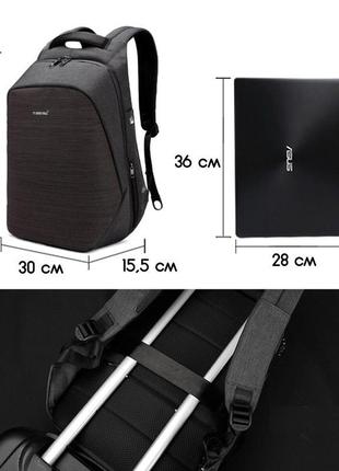 Рюкзак міський tigernu t-b3351b для ноутбука 15.6" з usb об'єм...6 фото