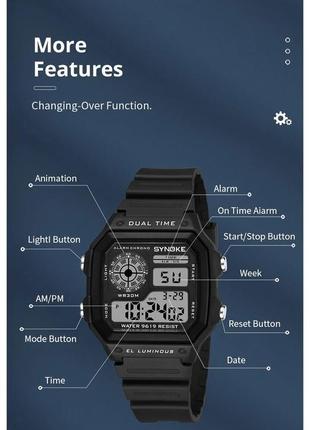 Військовий цифровий спортивний електронний наручний годинник s...3 фото