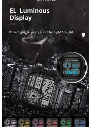 Військовий цифровий спортивний електронний наручний годинник s...4 фото