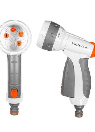 Пістолет для поливу 5 режимів, water click, white line bradas