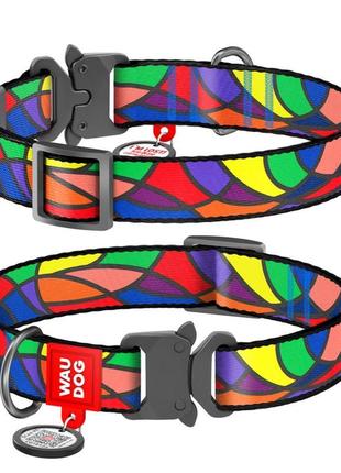 Нашийник для собак нейлоновий waudog nylon з qr паспортом, мал...