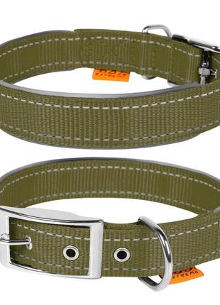Нашийник dog extreme з нейлону, подвійний зі світловідбиваючою...