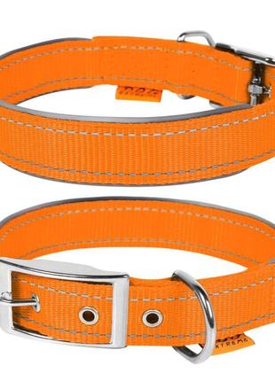 Нашийник dog extreme з нейлону, подвійний зі світловідбиваючою...