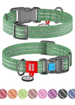 Нашийник waudog re-cotton з qr паспортом, відновлена бавовна, ...