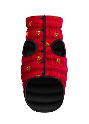 Курточка для собак waudog clothes з малюнком "супермен червони...