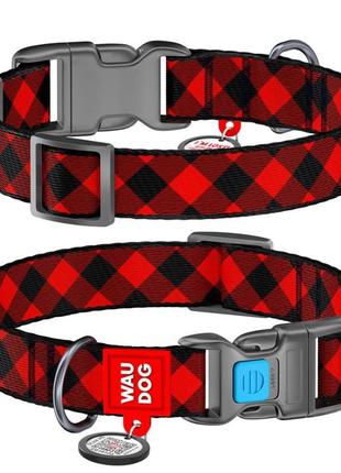 Нашийник для собак нейлоновий waudog nylon з qr паспортом, мал...