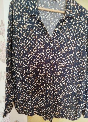 Блузка рубашка на пуговицах, ткань штапель2 фото