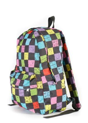 Молодіжний яскравий рюкзак mayers чорний + різнокольоровий в к...