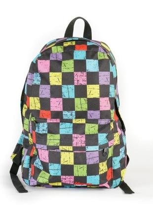 Молодіжний яскравий рюкзак mayers чорний + різнокольоровий в к...3 фото