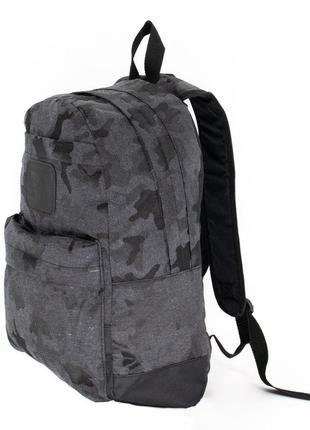 Чоловічий рюкзак міський mayers з тканини темно-сірий камуфляж...