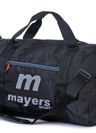 Спортивна сумка mayers чорна прямокутна для спортзалу 32 літра...
