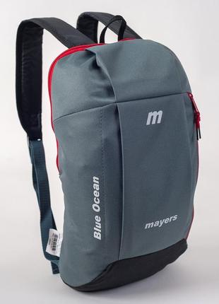 Дитячий міський спортивний рюкзак mayers сірий 10l з червоною ...2 фото