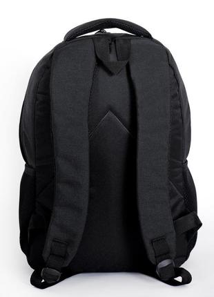 Середнього розмыру місткий підлітковий чорний рюкзак із міцної...2 фото