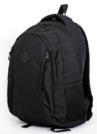 Середнього розмыру місткий підлітковий чорний рюкзак із міцної...4 фото