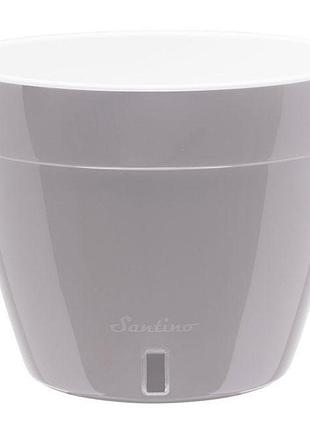 Горщик для квітів santino asti 9 л. сірий-білий з автополівом ...