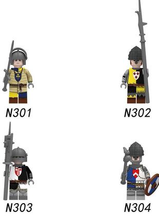 Міні фігурки європейські англійські лицарі чоловічки середньов...