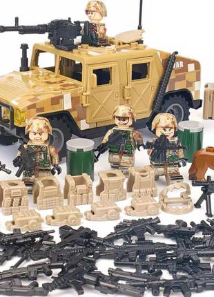 Фігурки військові спецназ swat солдати зі зброєю пустеля з хам...