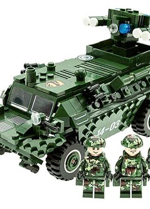 Військовий конструктор броньовик ппо + 3 солдатики для в короб...