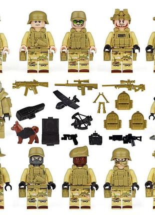 Фігурки чоловічки військові спецназ swat солдати пісочний каму...