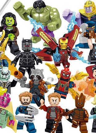 Великий набір конструктор міні фігурки чоловічки месники супер...