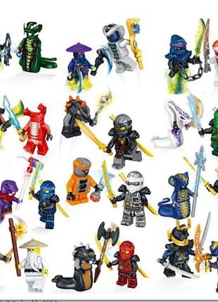 Фігурки, чоловічки, ніндзя ninjago для лего lego 24 штуки