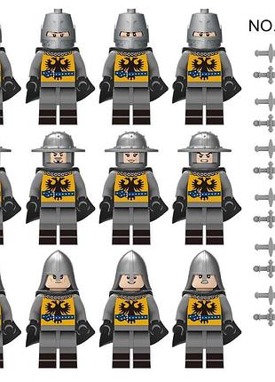 Фігурки європейські лицарі чоловічки середньовіччя воїни 12 шт