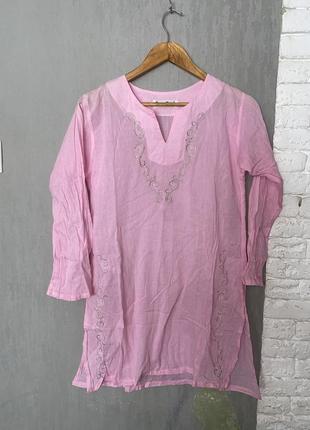 Удлиненная блуза хлопковая туника тайданд sammy shop3 фото