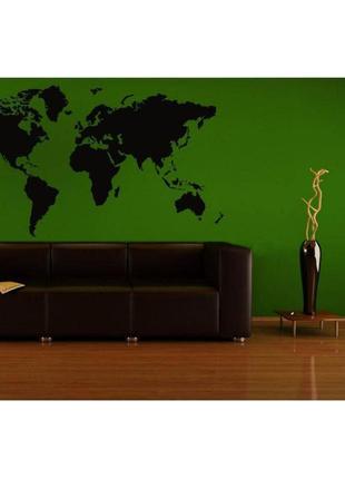 Вінілова наклейка " карта світу 2 " 100х150 см