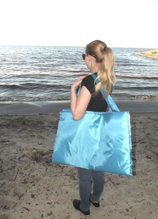 Пляжна сумка " трансформер " блакитна