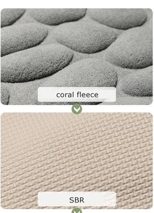 Набір килимків для ванної yourfind stonе з ефектом пам'яті, ан...8 фото