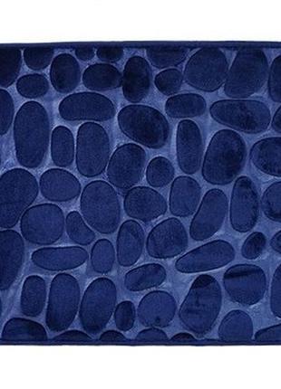 Набір килимків у ванну stone — 2 шт. 80*50 см і 60*40 см. сині...3 фото