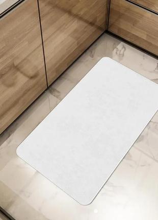 Набір килимків у ванну — 2 шт. 80*50 см і 60*40 см. білий, сти...7 фото