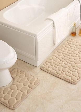 Набір килимків у ванну та туалет yourfind stone premium ефект ...