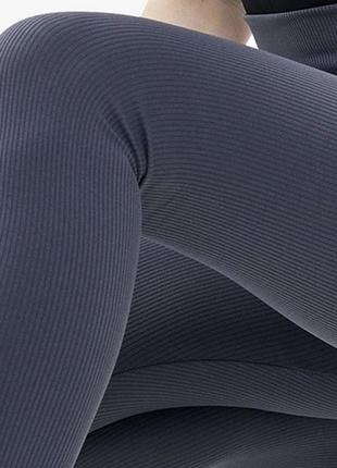 Лосины yourfind рубчик на флисе матовые m 44 размер сірий колір6 фото