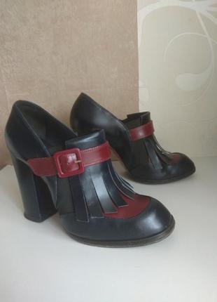 Туфли лоферы на устойчивом каблуке baldinini, оригинал