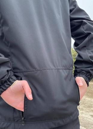 Тактична демісезонна куртка softshell мікрофліс чорна, оригінал5 фото