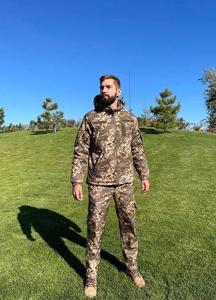 Тактичний зимовий костюм softshell куртка omni-heat штани щіль...