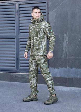 Тактична демісезонна куртка soft shell піксель, new, original 6