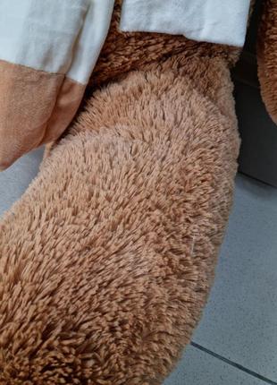 М'який плюшевий ведмедик коричневий 1.5 метрів півтора метри6 фото