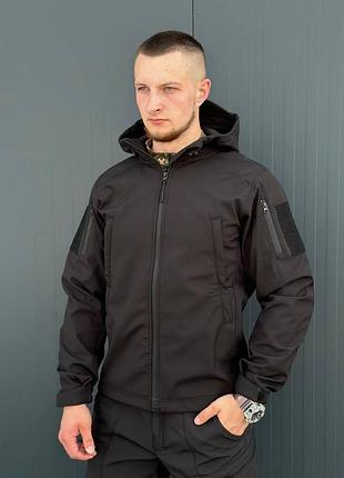 Костюм чорний софтшел military